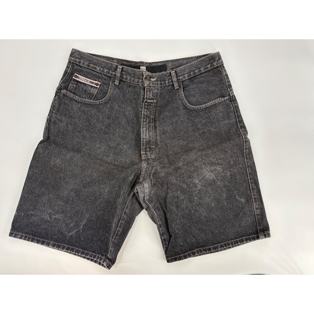 Marithe Francois Girbaud Mens 38 Black Acid Wash Denim Shorts Vintage Streetwear